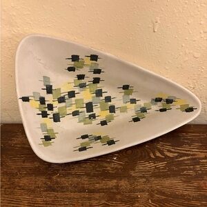RARE ALDO LONDI X BITOSSI RAYMOR MCM plate 13x3” Vintage Green White